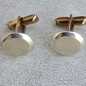 Sterling Silver Cufflinks – MEX 925 – Vintage Round Design
